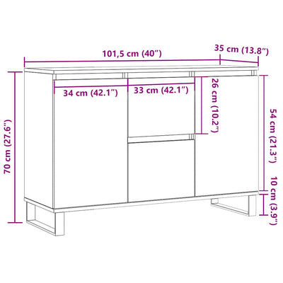 Savutammi senkki Botu 104x35x70cm (puinen)