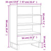 Kaappi betoninharmaa 57x35x90 cm tekninen puu