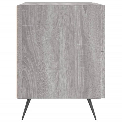 Yöpöydät 2 kpl harmaa sonoma 40x35x47,5 cm tekninen puu