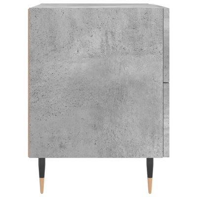 Yöpöydät 2 kpl betoninharmaa 40x35x47,5 cm tekninen puu