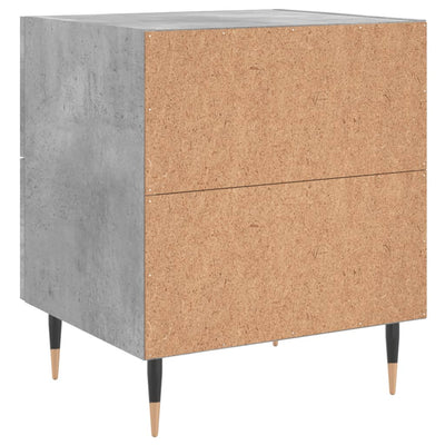 Yöpöydät 2 kpl betoninharmaa 40x35x47,5 cm tekninen puu