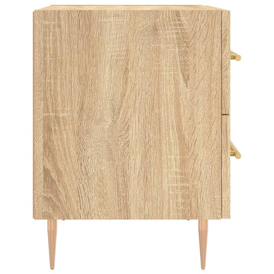 Yöpöydät 2 kpl Sonoma-tammi 40x35x47,5 cm tekninen puu