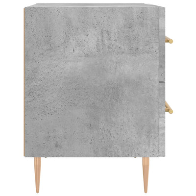 Yöpöydät 2 kpl betoninharmaa 40x35x47,5 cm tekninen puu