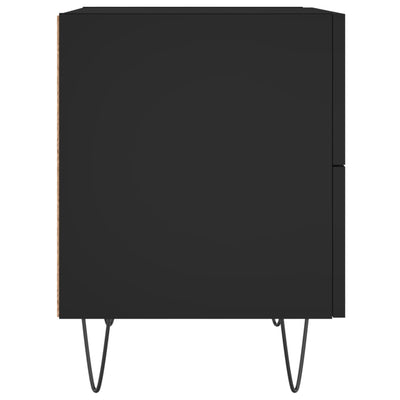 Yöpöydät 2 kpl musta 40x35x47,5 cm tekninen puu