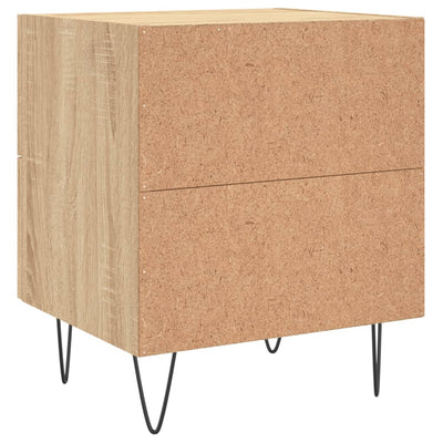 Yöpöydät 2 kpl Sonoma-tammi 40x35x47,5 cm tekninen puu