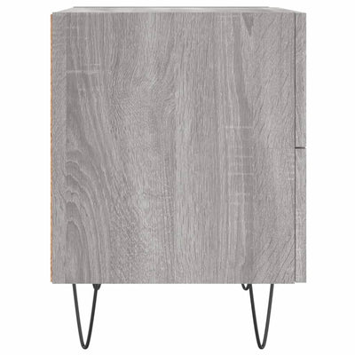 Yöpöydät 2 kpl harmaa Sonoma 40x35x47,5 cm tekninen puu
