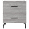 Yöpöydät 2 kpl harmaa Sonoma 40x35x47,5 cm tekninen puu