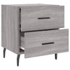Yöpöydät 2 kpl harmaa Sonoma 40x35x47,5 cm tekninen puu
