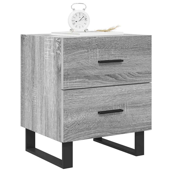 Harmaat yöpöydät 2 kpl, Sonoma, mitat 40x35x47,5 cm, materiaali tekninen puu