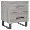 Harmaat yöpöydät 2 kpl, Sonoma, mitat 40x35x47,5 cm, materiaali tekninen puu