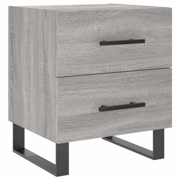 Harmaat yöpöydät 2 kpl, Sonoma, mitat 40x35x47,5 cm, materiaali tekninen puu