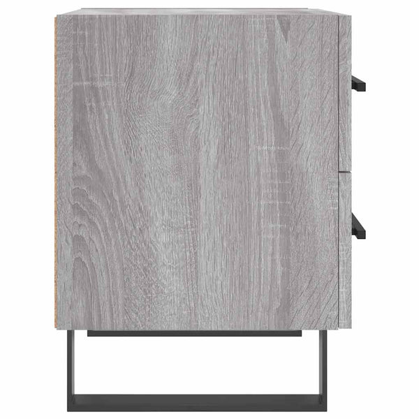 Harmaat yöpöydät 2 kpl, Sonoma, mitat 40x35x47,5 cm, materiaali tekninen puu