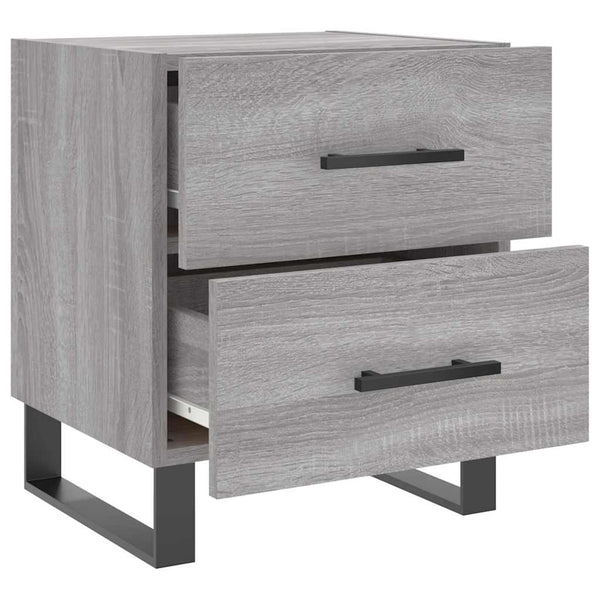 Harmaat yöpöydät 2 kpl, Sonoma, mitat 40x35x47,5 cm, materiaali tekninen puu