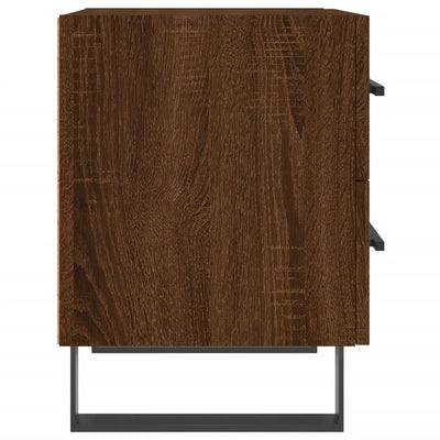 Yöpöydät 2 kpl ruskea tammi 40x35x47,5 cm tekninen puu