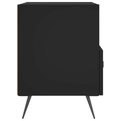 Yöpöydät 2 kpl musta 40x35x47,5 cm tekninen puu