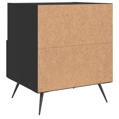 Yöpöydät 2 kpl musta 40x35x47,5 cm tekninen puu