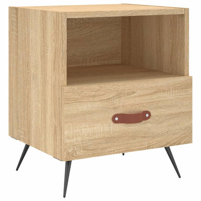 Yöpöydät 2 kpl Sonoma-tammi 40x35x47,5 cm tekninen puu