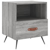 Yöpöydät 2 kpl harmaa Sonoma 40x35x47,5 cm tekninen puu