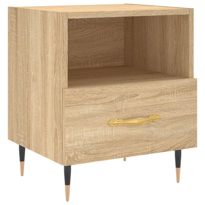 Yöpöydät 2 kpl Sonoma-tammi 40x35x47,5 cm tekninen puu