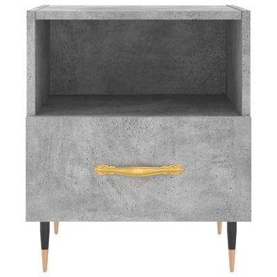 Yöpöydät 2 kpl betoninharmaa 40x35x47,5 cm tekninen puu