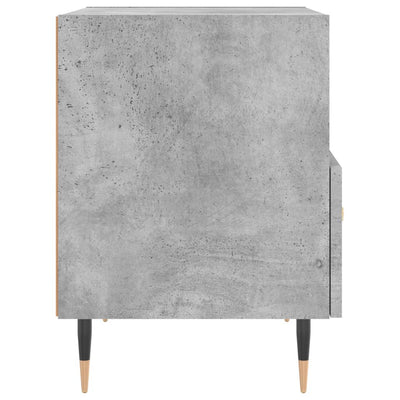 Yöpöydät 2 kpl betoninharmaa 40x35x47,5 cm tekninen puu