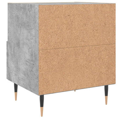 Yöpöydät 2 kpl betoninharmaa 40x35x47,5 cm tekninen puu