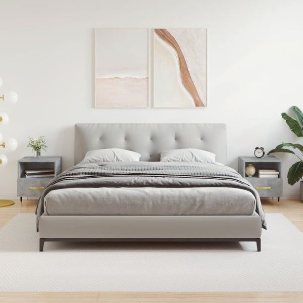 Betoninharmaa yöpöydät Daron 40x35x47,5cm (2 kpl puinen)