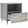 Yöpöydät 2 kpl harmaa Sonoma 40x35x47,5 cm tekninen puu