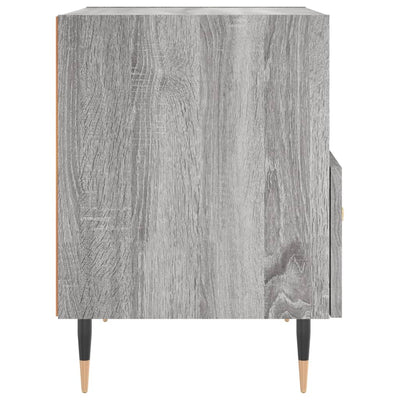 Yöpöydät 2 kpl harmaa Sonoma 40x35x47,5 cm tekninen puu