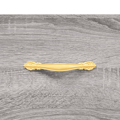 Yöpöydät 2 kpl harmaa Sonoma 40x35x47,5 cm tekninen puu