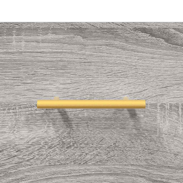 Yöpöydät 2 kpl harmaa Sonoma 40x35x47,5 cm tekninen puu