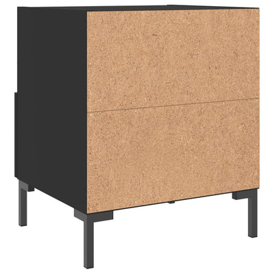 Yöpöydät 2 kpl musta 40x35x47,5 cm tekninen puu