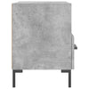 Yöpöydät 2 kpl betoninharmaa 40x35x47,5 cm tekninen puu