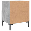 Yöpöydät 2 kpl betoninharmaa 40x35x47,5 cm tekninen puu