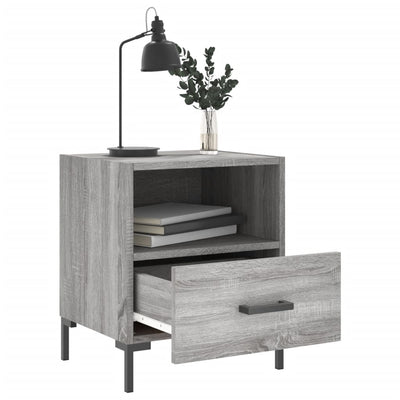 Yöpöydät 2 kpl harmaa Sonoma 40x35x47,5 cm tekninen puu