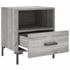 Yöpöydät 2 kpl harmaa Sonoma 40x35x47,5 cm tekninen puu