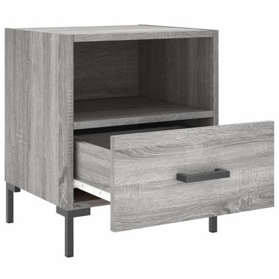 Yöpöydät 2 kpl harmaa Sonoma 40x35x47,5 cm tekninen puu