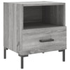 Yöpöydät 2 kpl harmaa Sonoma 40x35x47,5 cm tekninen puu