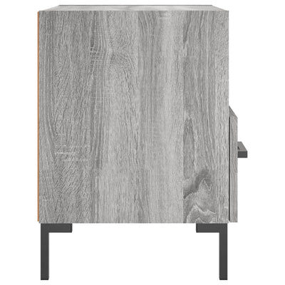 Yöpöydät 2 kpl harmaa Sonoma 40x35x47,5 cm tekninen puu