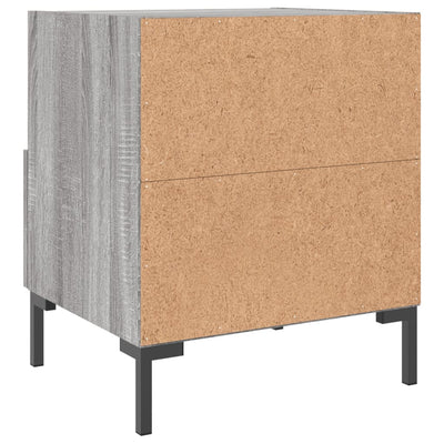 Yöpöydät 2 kpl harmaa Sonoma 40x35x47,5 cm tekninen puu