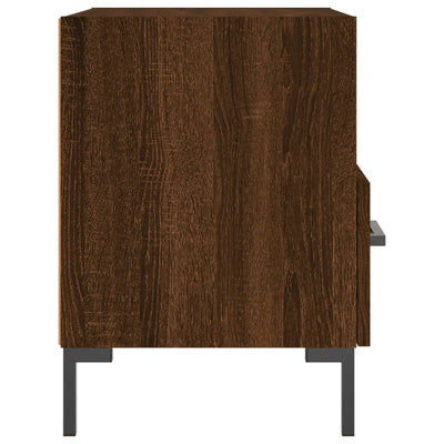 Yöpöydät 2 kpl ruskea tammi 40x35x47,5 cm tekninen puu