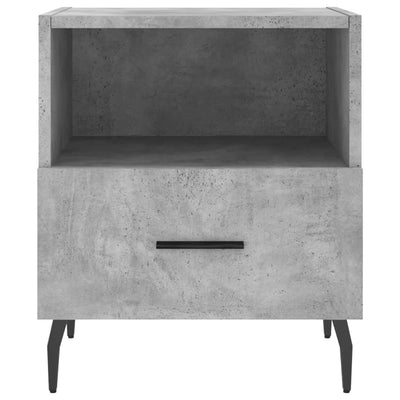 Yöpöydät 2 kpl betoninharmaa 40x35x47,5 cm tekninen puu