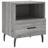 Yöpöydät 2 kpl harmaa Sonoma 40x35x47,5 cm tekninen puu