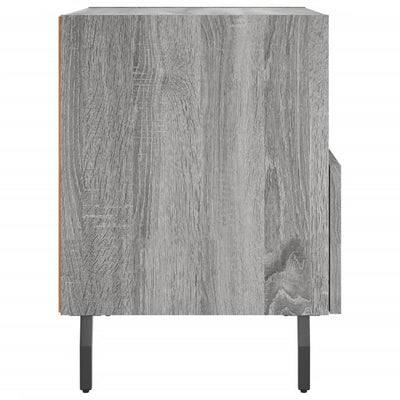 Yöpöydät 2 kpl harmaa Sonoma 40x35x47,5 cm tekninen puu