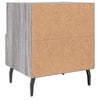 Yöpöydät 2 kpl harmaa Sonoma 40x35x47,5 cm tekninen puu