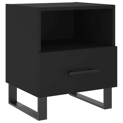 Yöpöydät 2 kpl musta 40x35x47,5 cm tekninen puu