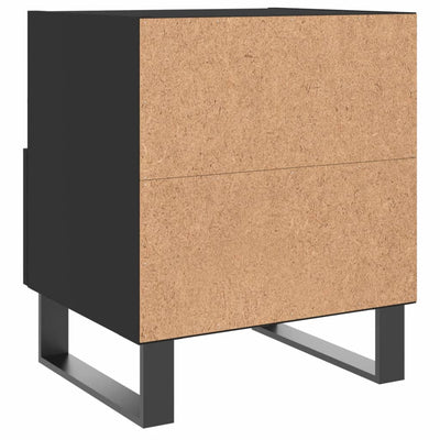 Yöpöydät 2 kpl musta 40x35x47,5 cm tekninen puu