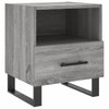 Yöpöydät 2 kpl harmaa Sonoma 40x35x47,5 cm tekninen puu