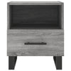 Yöpöydät 2 kpl harmaa Sonoma 40x35x47,5 cm tekninen puu