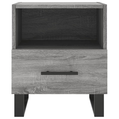 Yöpöydät 2 kpl harmaa Sonoma 40x35x47,5 cm tekninen puu
